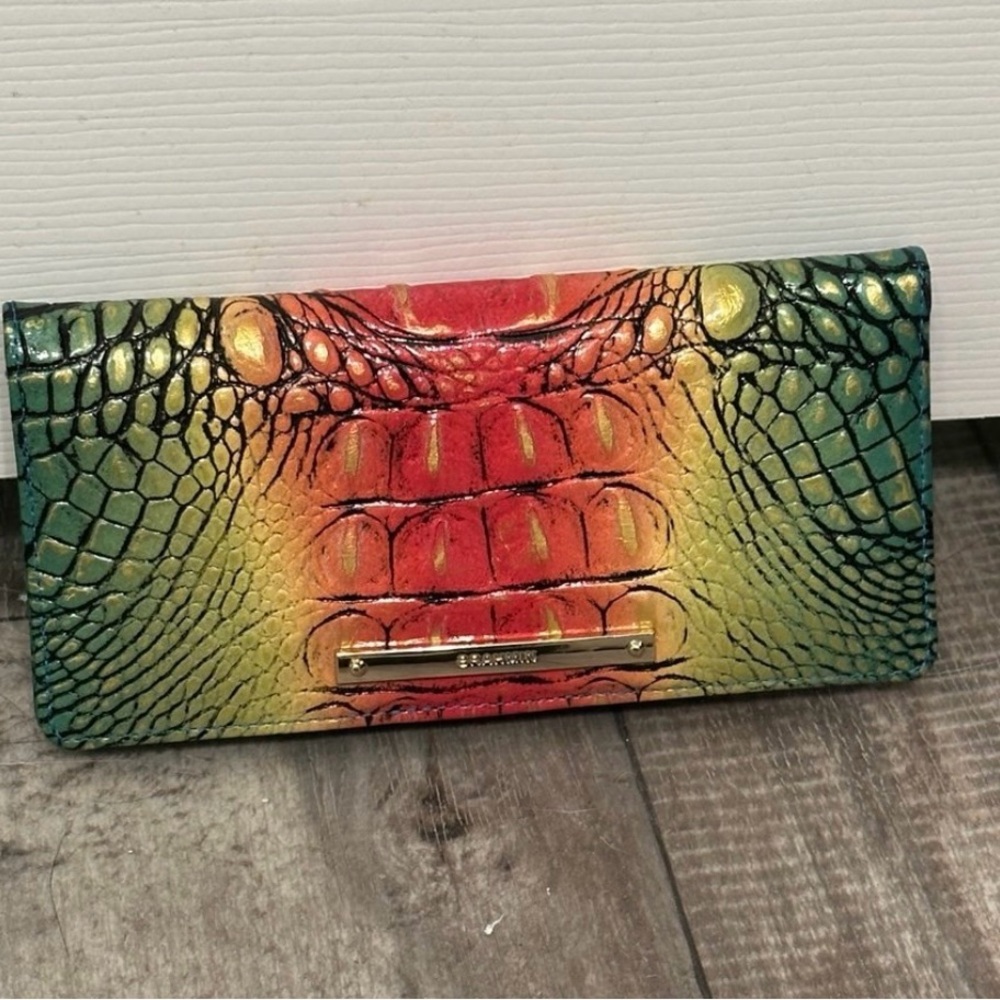 Brahmin Popsicle Crocodile Embossed Wallet